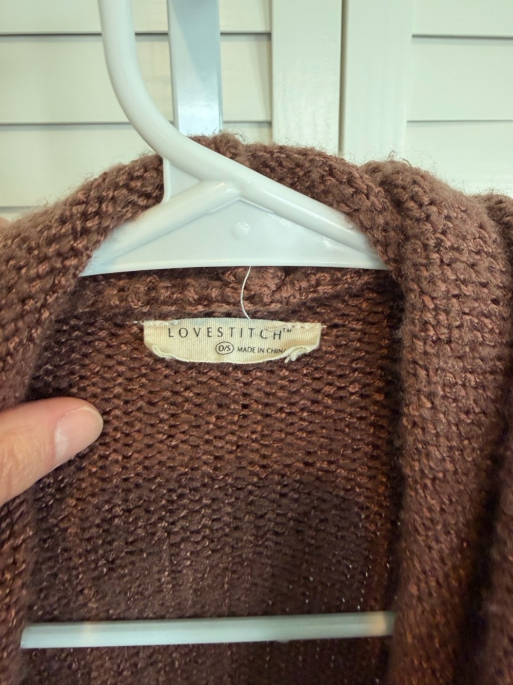 lovestitch Open-Front Hooded Long Cardigan in Rich Brown - Picture 6 of 7